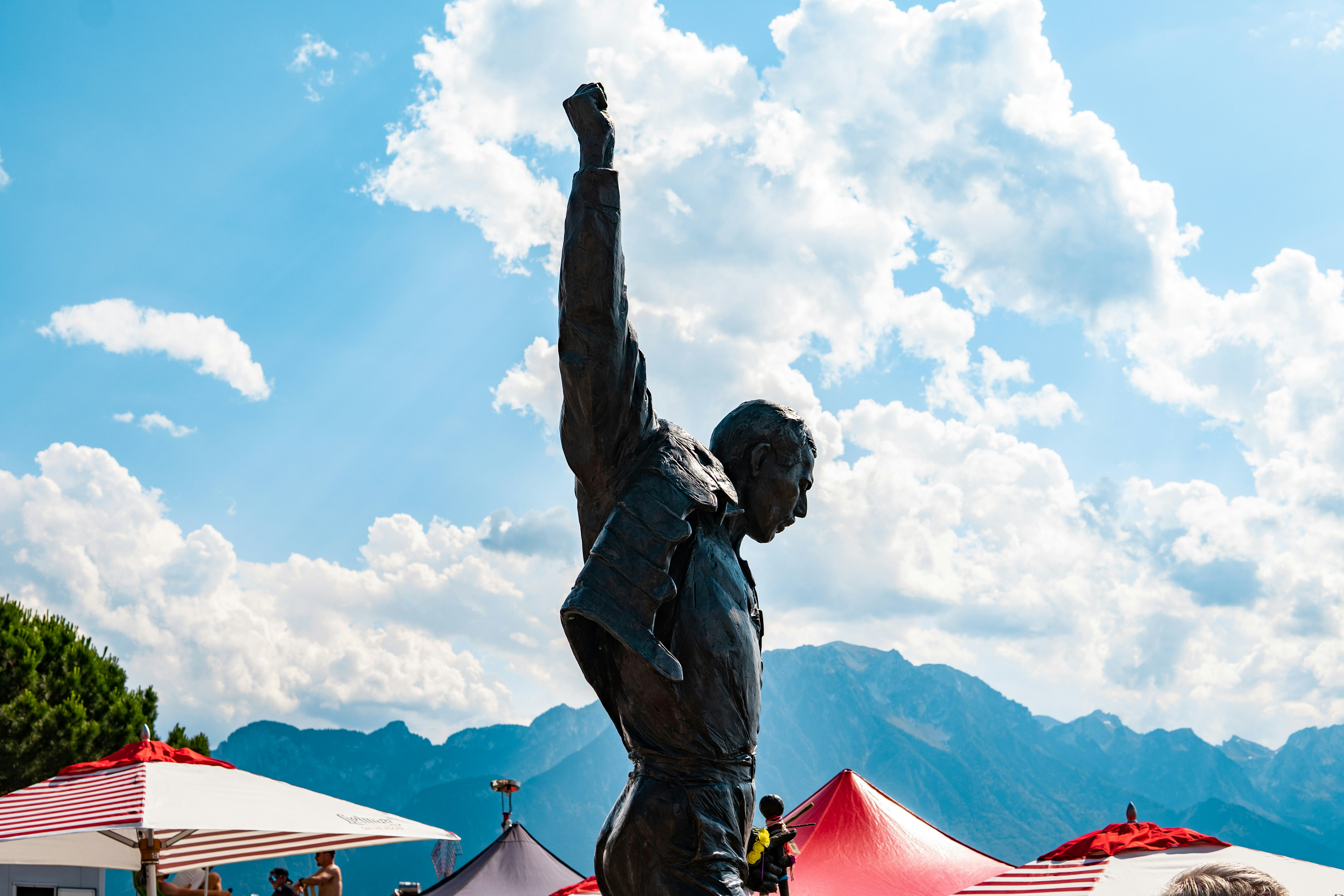 Statue of Freddie Mercury at Montreux, Switzerland.
